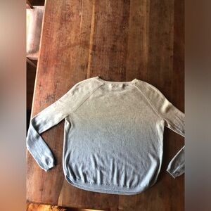Vince Sweater Blue Ombre Crew Neck lightweight cashmere
